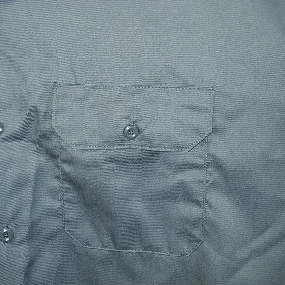 Relaxed Fit Short Sleeve Work Shirt, Charcoal Gray NWOT - Picture 4 of 7